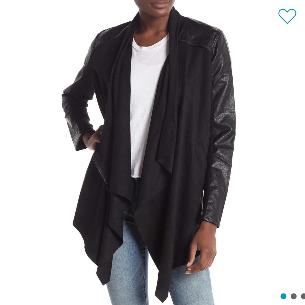 BlankNYC Draped Faux Suede Leather Jacket / XS